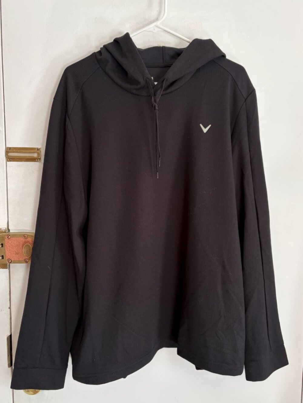 Callaway Opti-Dri Black Performance Hoodie XL Lightweight Golf Pullover